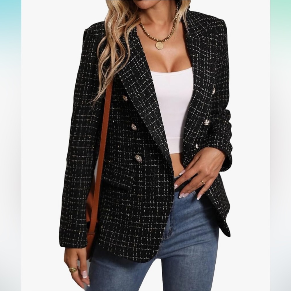 Women's Black Tweed Blazer